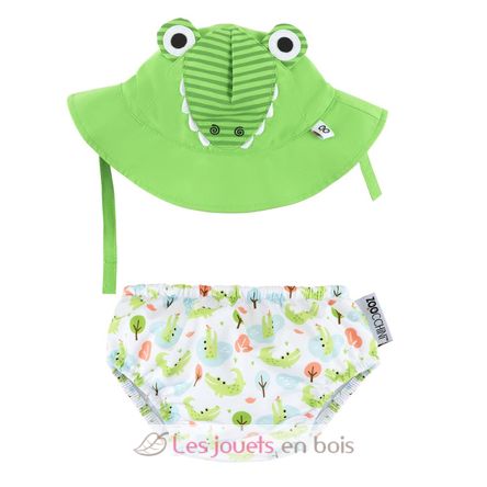 Crocodile swimsuit and hat set 12-24M EFK-122-010-021 Zoocchini 2