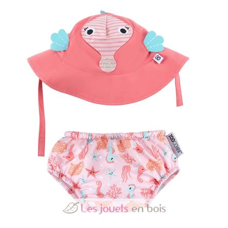 Seahorse swimsuit and hat set 6-12M EFK-122-010-023 Zoocchini 2