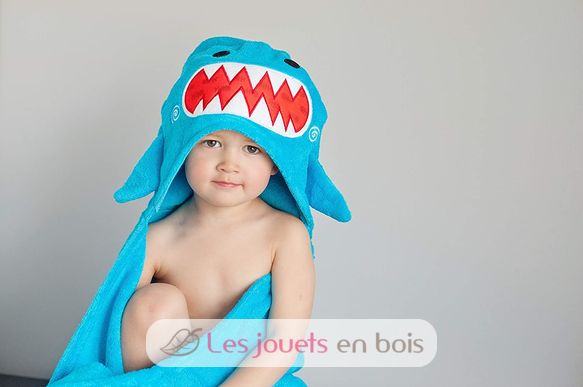 Kids Hooded towel Sherman the Shark ZOO-122-001-009 Zoocchini 4