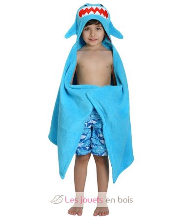 Kids Hooded towel Sherman the Shark ZOO-122-001-009 Zoocchini 1