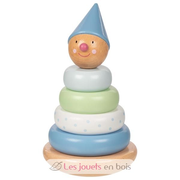 Stacking Tumbling Man Aqua Goki Wooden Stacking Toy