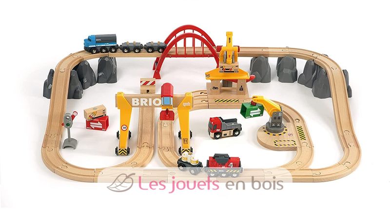 Circuit de train en bois , brio