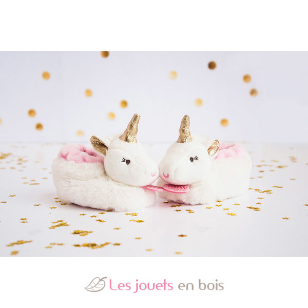 Unicorn slippers 0 6 months Doudou et Compagnie DC3311
