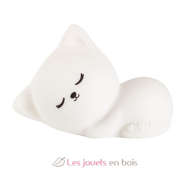 Silicone Nightlight Lil Cat White Little L Soft Flexible And Touch