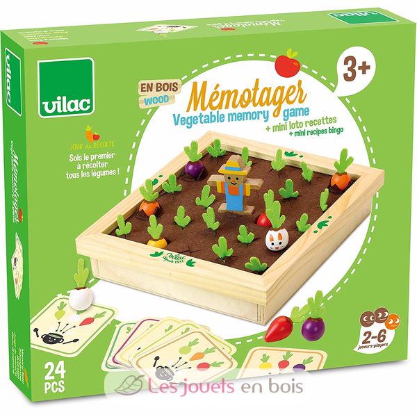 Memotager - Vegetable memory game - Vilac 2161 - wooden