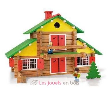 The Swiss Chalet 240 Pieces A Set Of Wooden Construction Jeujura