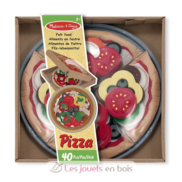 Pizza felt 25cm toy felt Melissa and doug 42 pieces