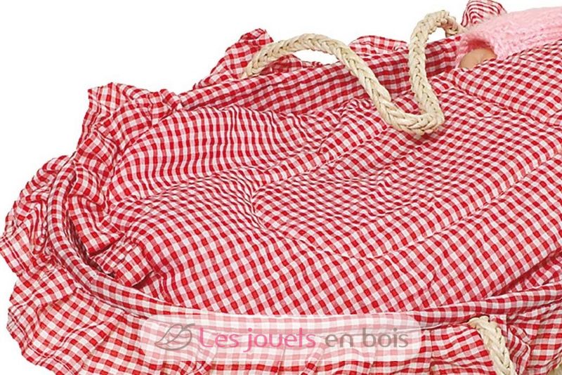 with bedding Goki 15252, a cradle for dolls