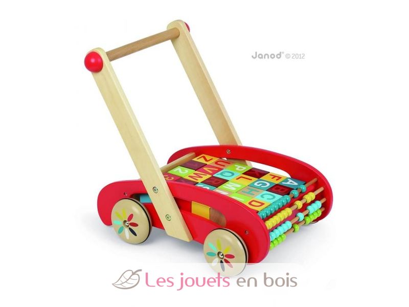 Carriage of walk ABCBuggy Janod. A carriage of walk and cubes for a child of 1 year