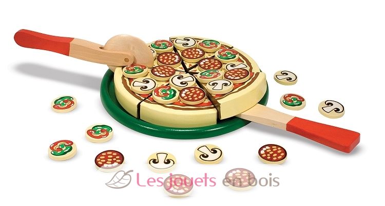 Melissa and doug wooden pizza party clearance